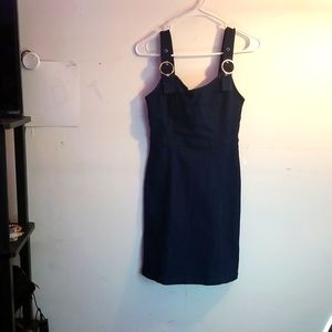 Dark blue jean dress size small straps with buckles